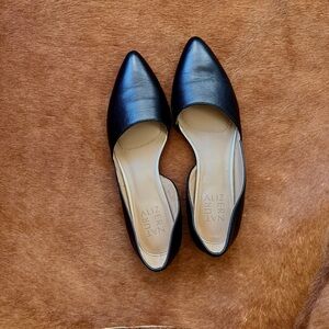 Naturalizer Black Leather d’Orsay Flats 6.5